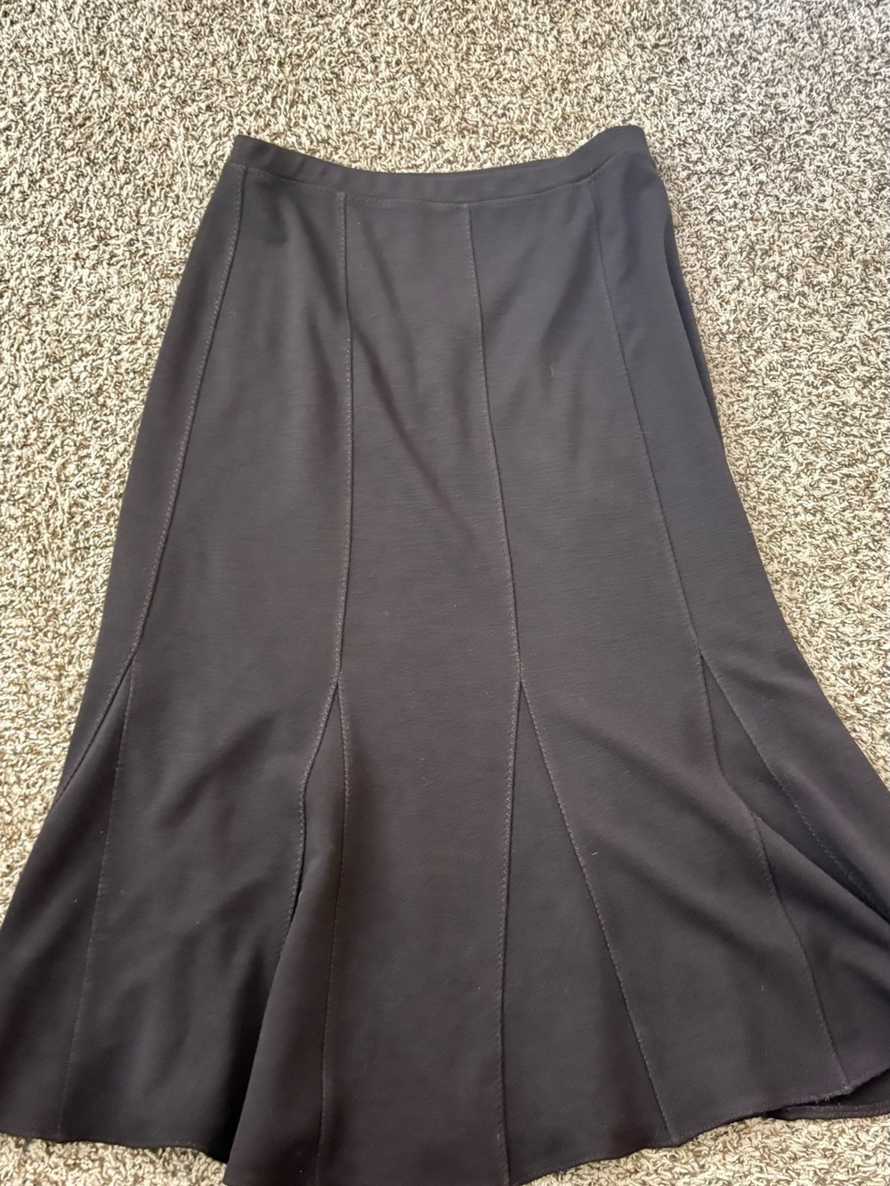 Eileen Fisher Black A-Line Panelled Skirt